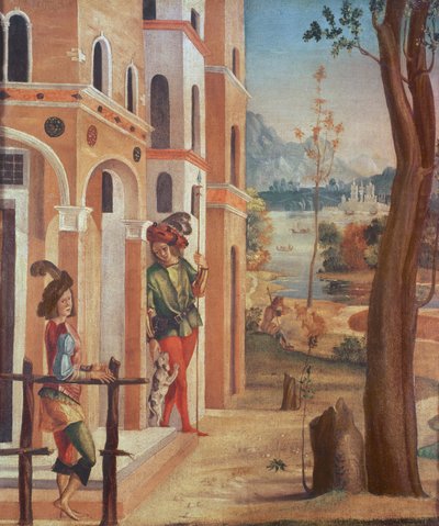 Paleis met bewakers door Lazzaro Bastiani